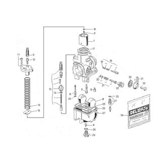 polverizzatore t 262 carburatore originale ohvale gp0 evo 160 22 25