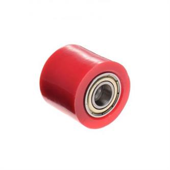 rullino scorri catena rosso diametro 32 spessore 28 foro 10 mm