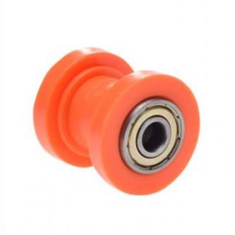 rullo guida catena in teflon d  8 arancione