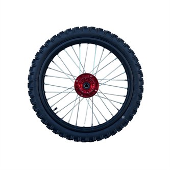ruota anteriore pit bike 70100 17 con cuscinetti 15mm mozzo rosso