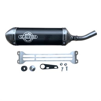 scalvini honda cr 125 00 07 silenziatore nero acciaio