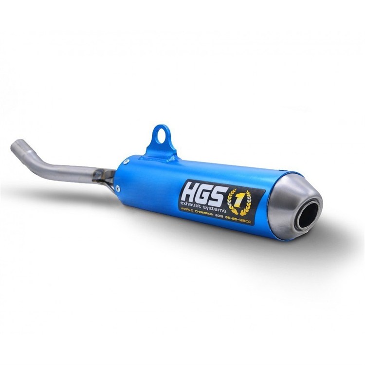 Scarico HGS KTM 85 SX (25) - silenziatore blu-acciaio