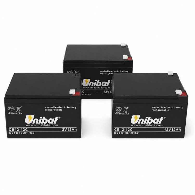 Kit Batterie monopattino 36V12Ah - 3 pezzi fissagio cavo con faston