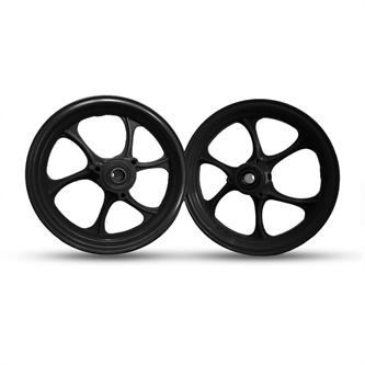 set cerchi mir ultraleggeri 3f nero 250300 12 con cuscinetti 25mm