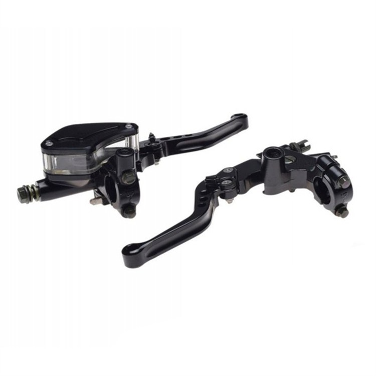 Set leva e pompa freno scooter serbatoio trasparente CNC Nero