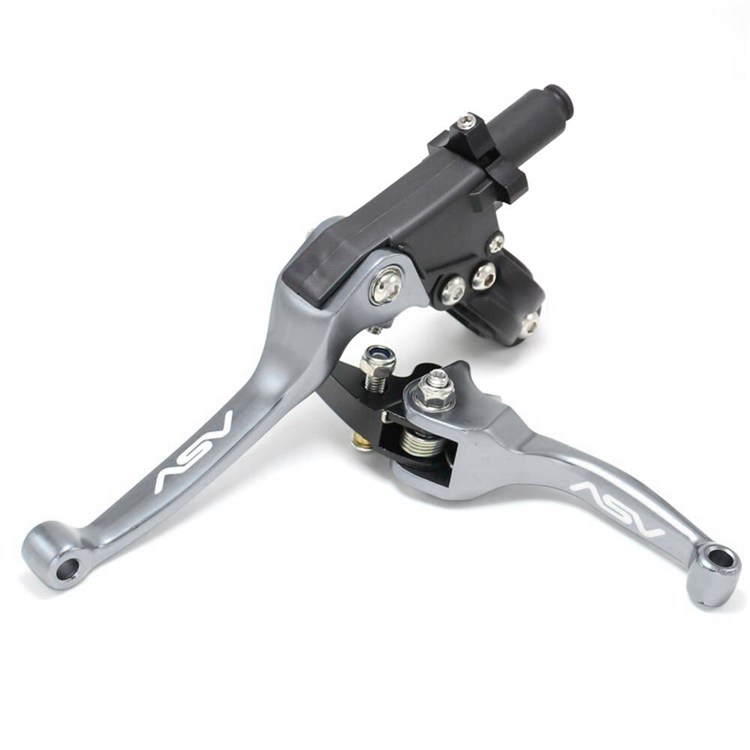 Set leve freno e frizione pit bike ASV Argento