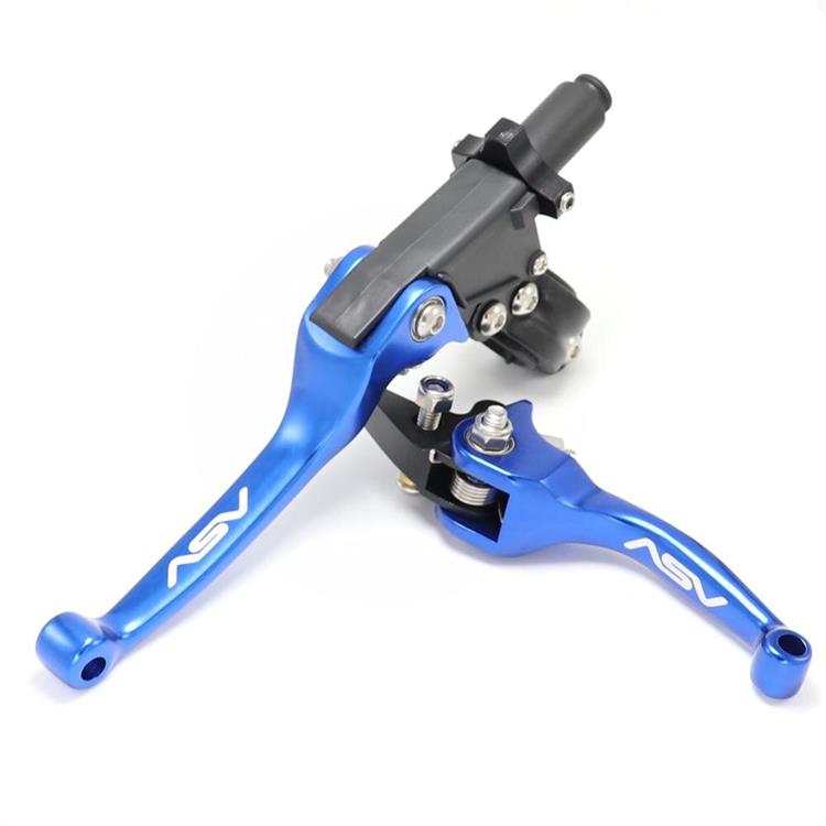 Set leve freno e frizione pit bike ASV Blu