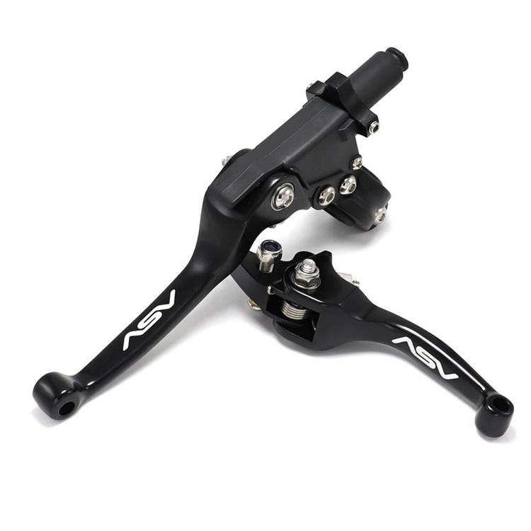 Set leve freno e frizione pit bike ASV Nero