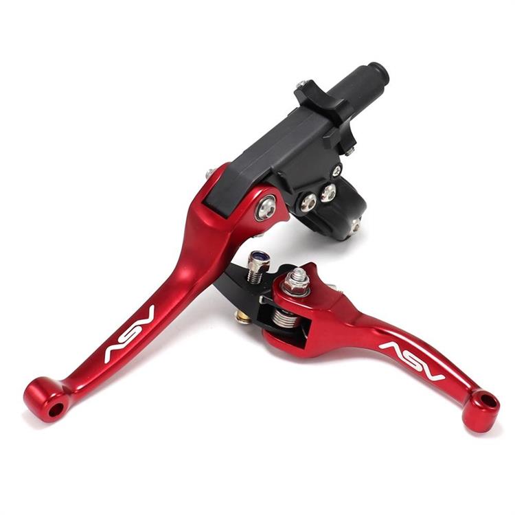 Set leve freno e frizione pit bike ASV Rosso