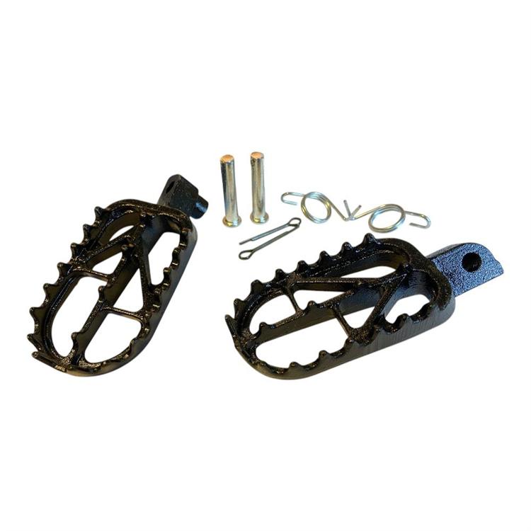 Set Pedane Pit bike tipo A acciaio Nero