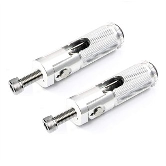 set pedane richiudibili pit bike minigp argento
