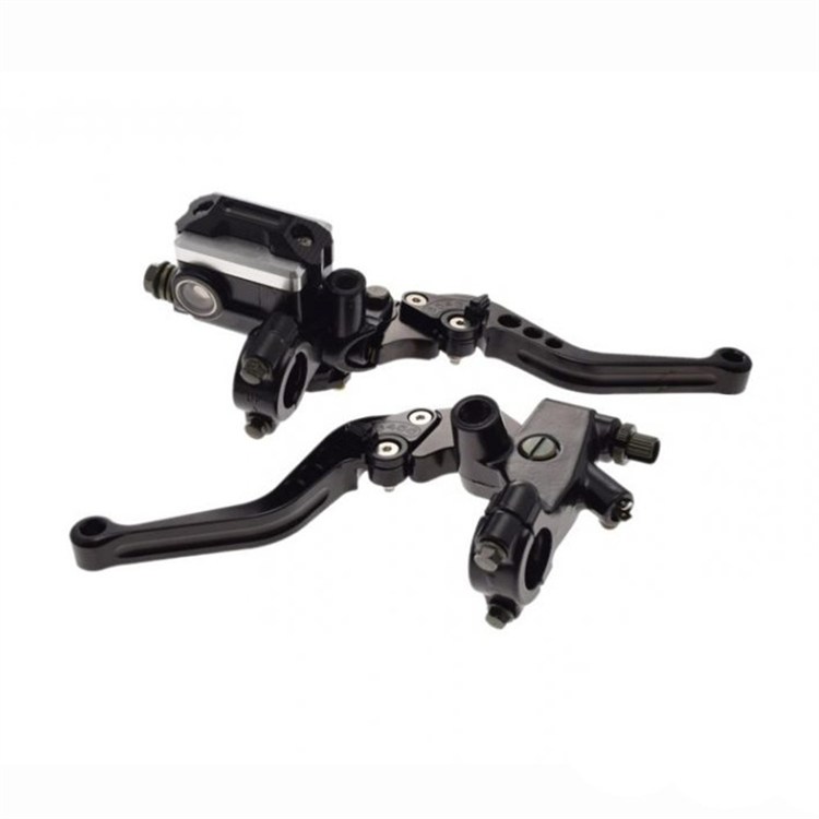 Set pompa freno + leva frizione CNC Nero