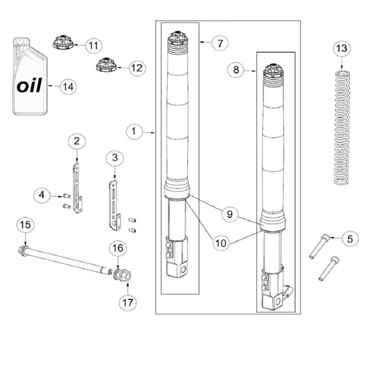 Supporto destro parafango anteriore originale Ohvale GP0 EVO (2022-2025) 