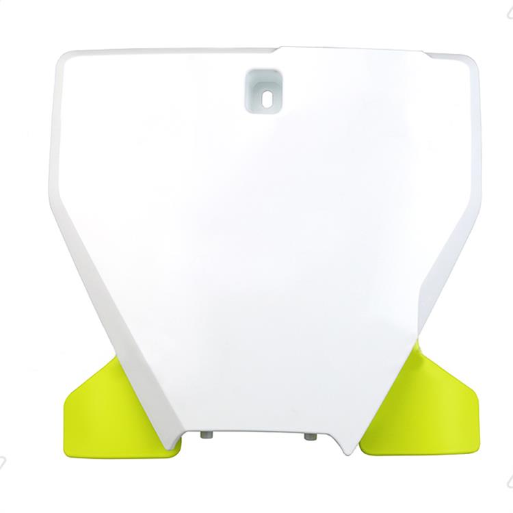 Tabella portanumero anteriore Husqvarna 250 TC (20-22) Bianco e Giallo fluo