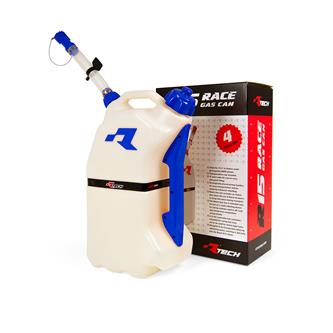 tanica carburante racetech con tubo flessibile 15lt blu