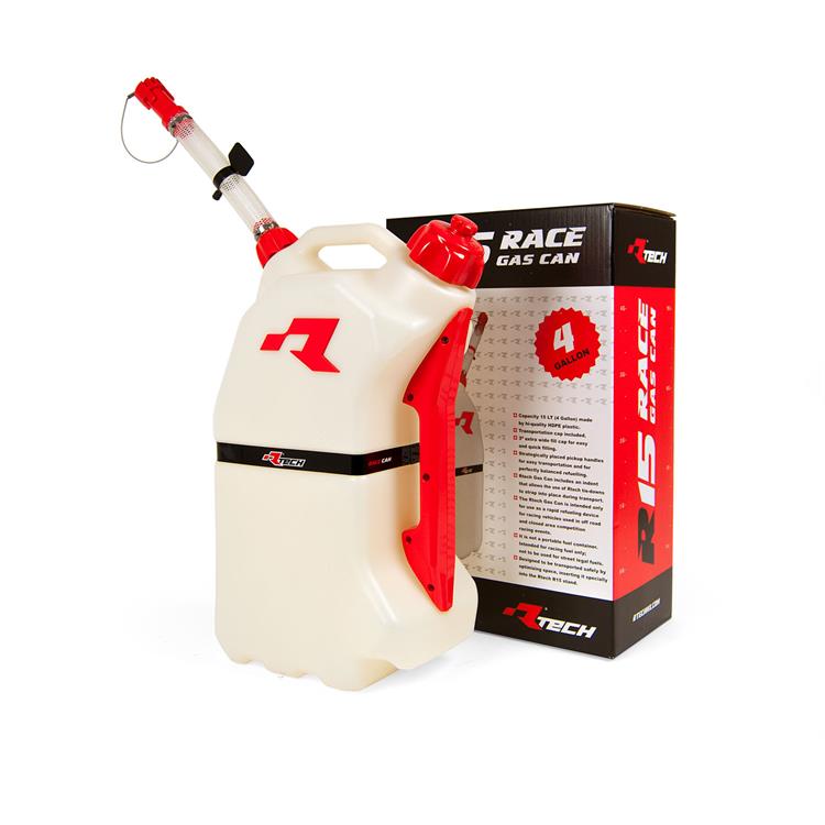 Tanica carburante Racetech con tubo flessibile 15lt Rosso