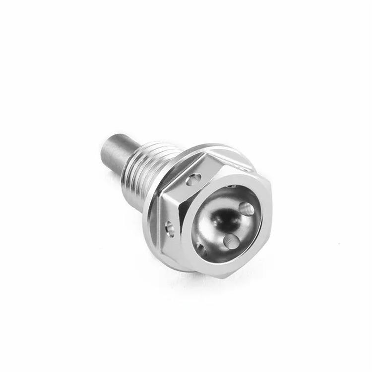 Tappo scarico olio Kawasaki ZX 6 R 636 ABS Ninja (2013-2018) ergal Argento Pro Bolt