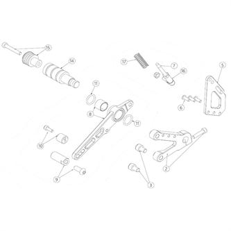 vite supporto pedana destro originale ohvale gp0 evo 110 4 marce 22 24