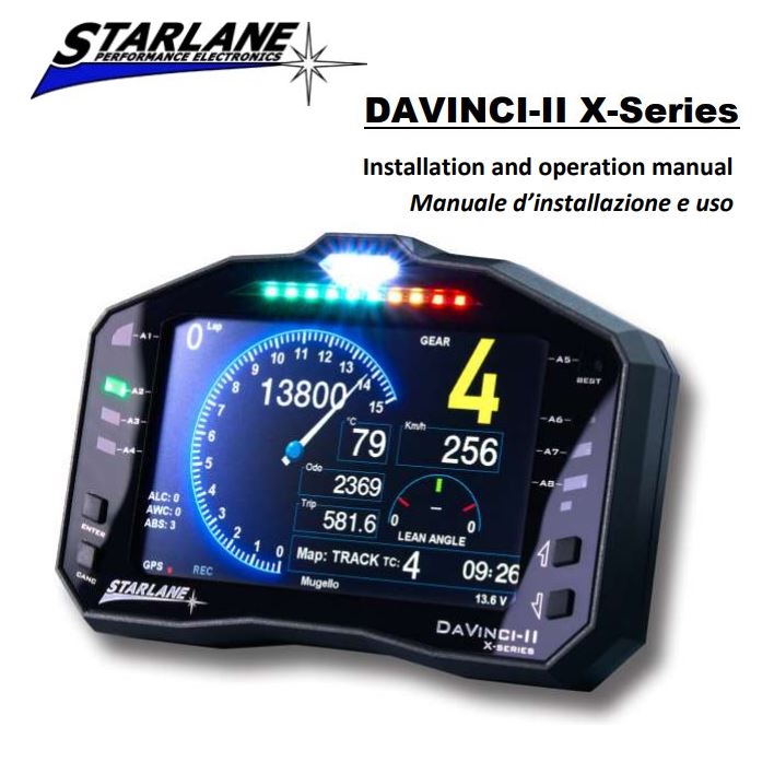 manuale starline davinci 2 x series